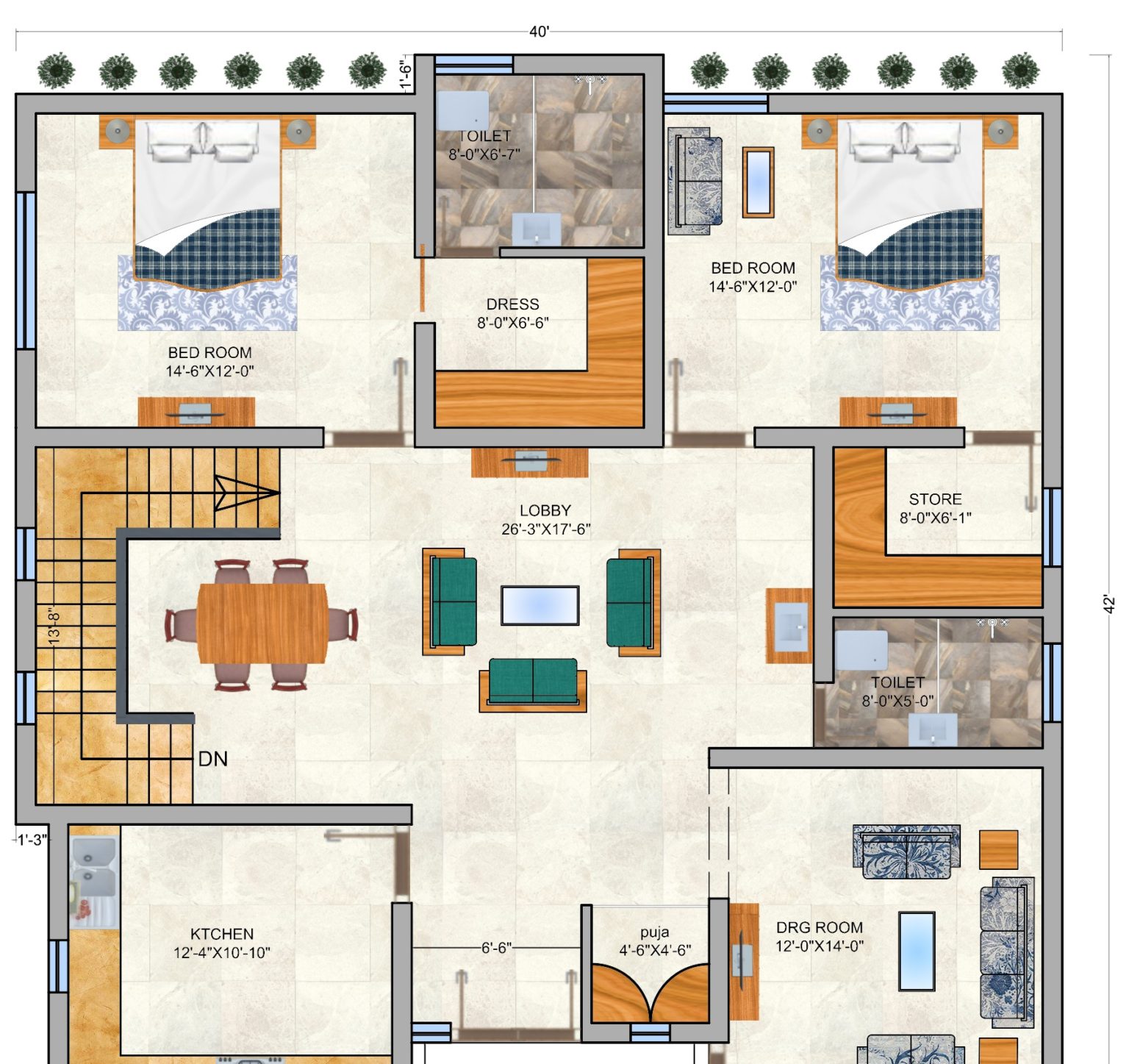 ND104 East Floor Plan