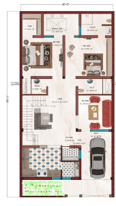 30x60 East Facing House Plan