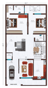 30x60 North Facing House Plan
